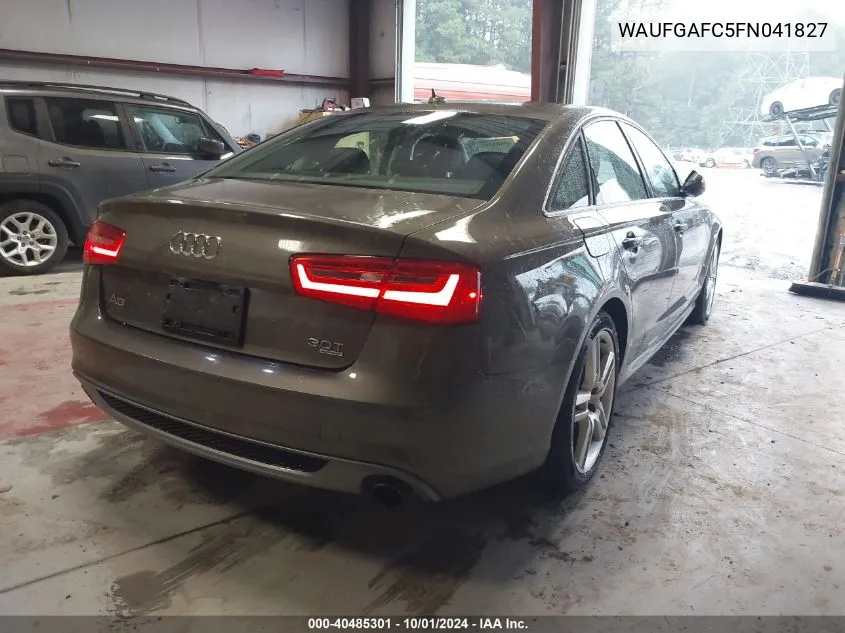 WAUFGAFC5FN041827 2015 Audi A6 3.0T Premium Plus