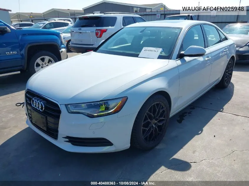 2015 Audi A6 2.0T Premium VIN: WAUGFAFC4FN025948 Lot: 40488363