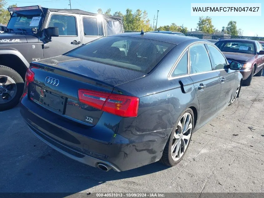 2015 Audi A6 Premium Plus VIN: WAUFMAFC7FN047427 Lot: 40531013