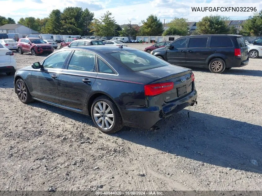 2015 Audi A6 3.0T Premium Plus VIN: WAUFGAFCXFN032296 Lot: 40544320