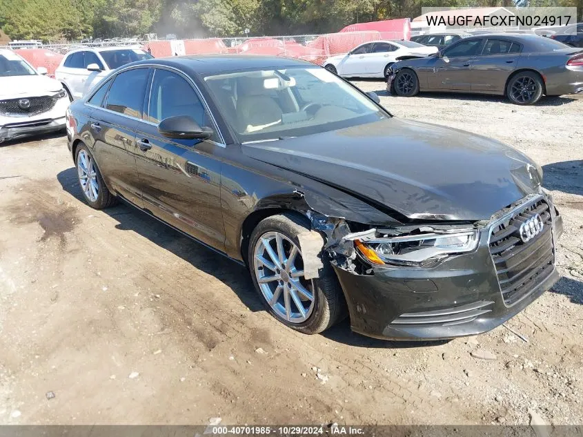 2015 Audi A6 2.0T Premium VIN: WAUGFAFCXFN024917 Lot: 40701985