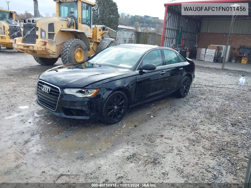 2015 Audi A6 2.0T Premium VIN: WAUGFAFC1FN011456 Lot: 40750915