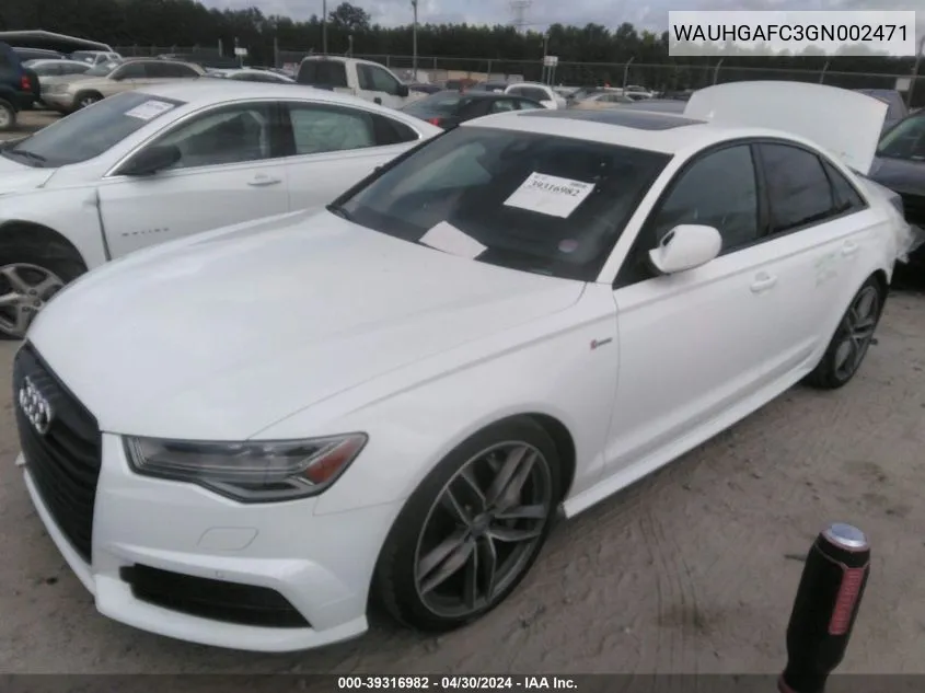 WAUHGAFC3GN002471 2016 Audi A6 3.0T Premium Plus