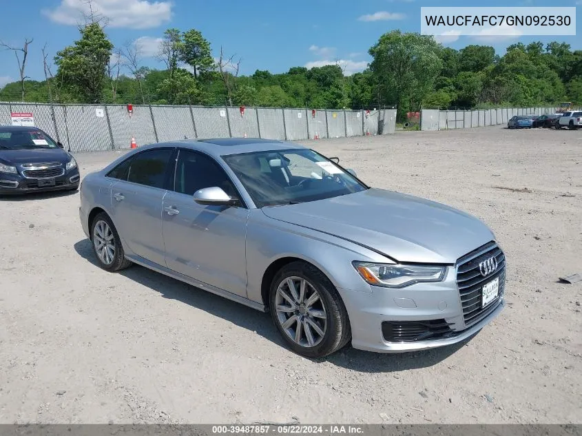 WAUCFAFC7GN092530 2016 Audi A6 2.0T Premium