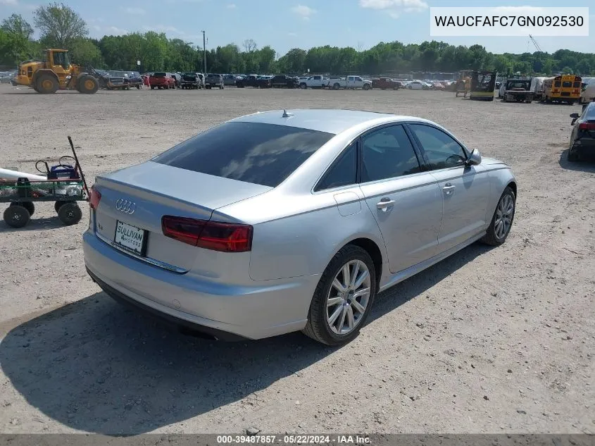 WAUCFAFC7GN092530 2016 Audi A6 2.0T Premium