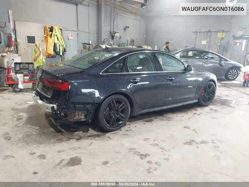 2016 Audi A6 2.0T Premium Plus VIN: WAUGFAFC6GN016086 Lot: 39519090