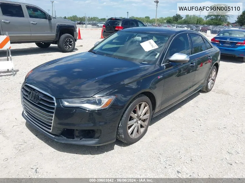 2016 Audi A6 3.0T Premium Plus VIN: WAUFGAFC9GN005110 Lot: 39603842