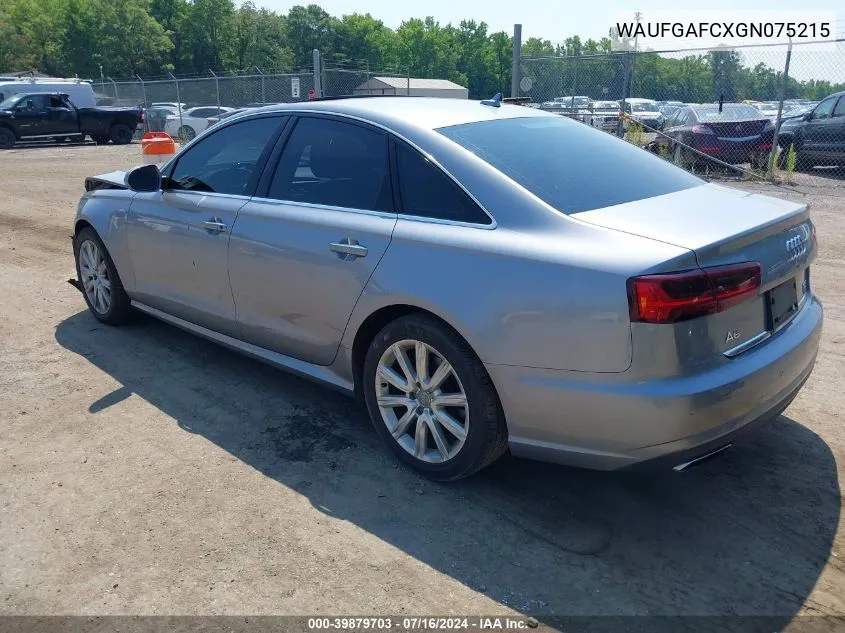 2016 Audi A6 3.0T Premium Plus VIN: WAUFGAFCXGN075215 Lot: 39879703