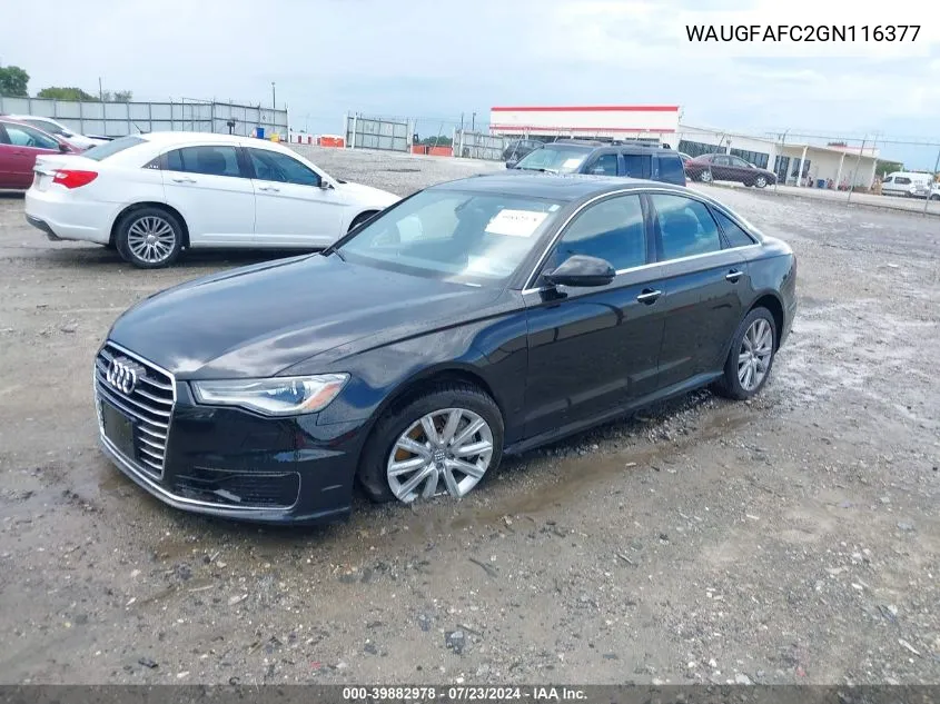 2016 Audi A6 2.0T Premium Plus VIN: WAUGFAFC2GN116377 Lot: 39882978