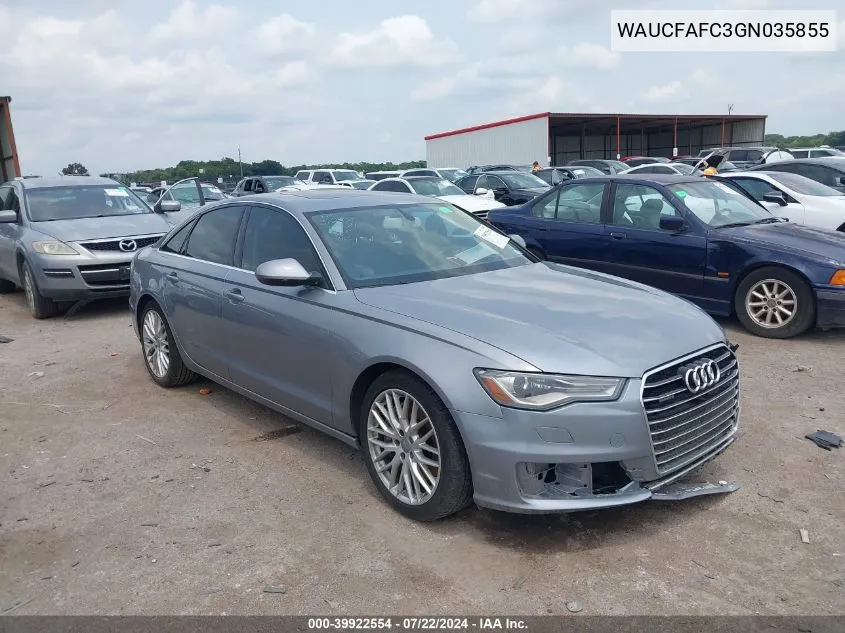 2016 Audi A6 2.0T Premium VIN: WAUCFAFC3GN035855 Lot: 39922554