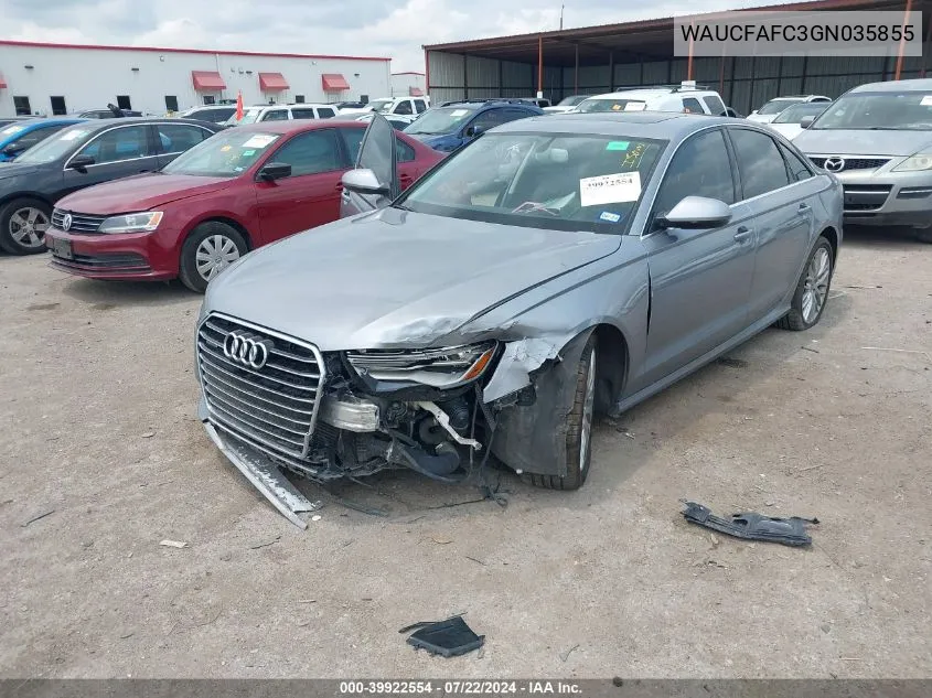 2016 Audi A6 2.0T Premium VIN: WAUCFAFC3GN035855 Lot: 39922554