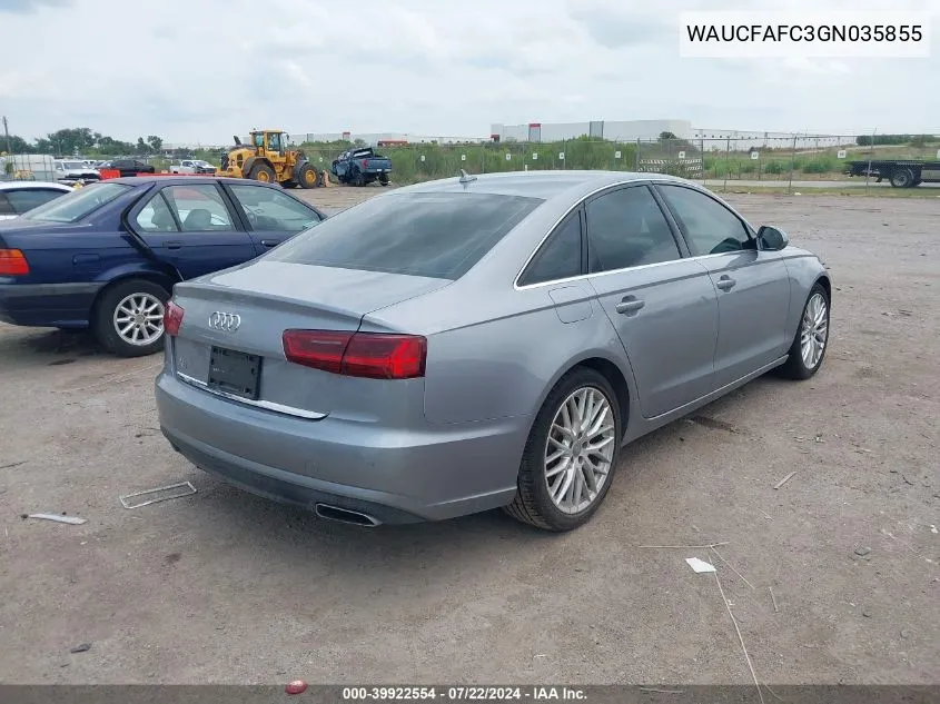 2016 Audi A6 2.0T Premium VIN: WAUCFAFC3GN035855 Lot: 39922554