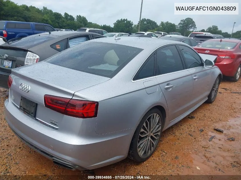 WAUGFAFC1GN043809 2016 Audi A6 2.0T Premium Plus