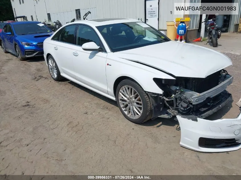 WAUFGAFC4GN001983 2016 Audi A6 3.0T Premium Plus