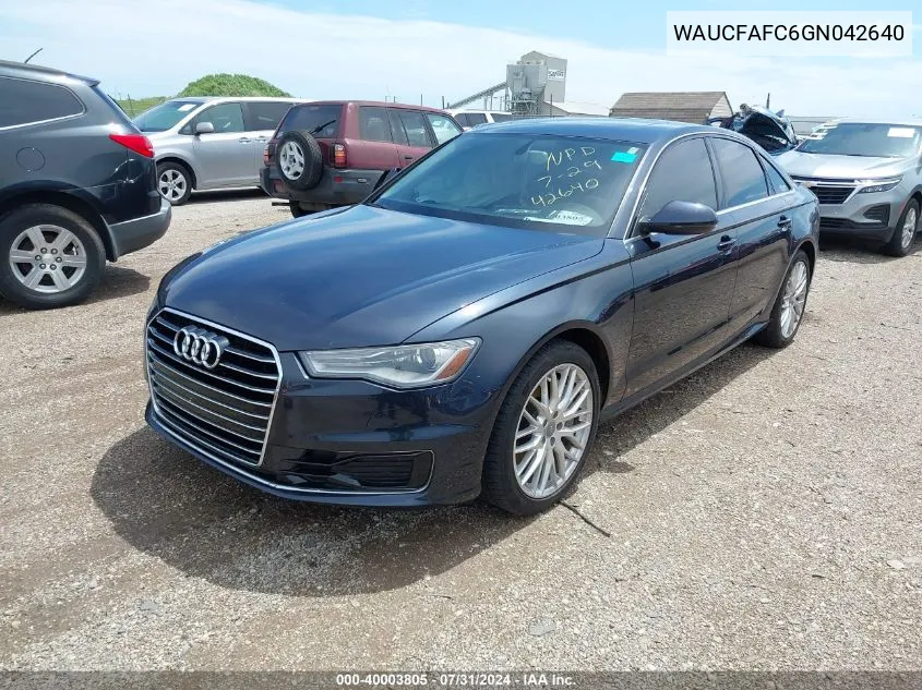 WAUCFAFC6GN042640 2016 Audi A6 2.0T Premium