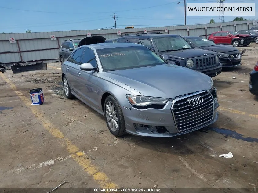 2016 Audi A6 2.0T Premium Plus VIN: WAUGFAFC0GN148891 Lot: 40100546