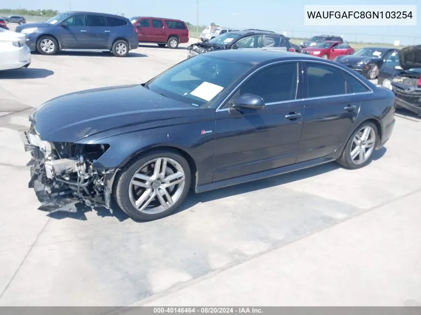 2016 Audi A6 3.0T Premium Plus VIN: WAUFGAFC8GN103254 Lot: 40146464