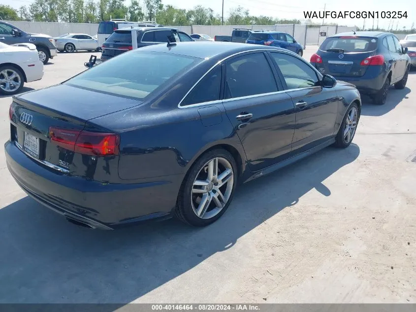 2016 Audi A6 3.0T Premium Plus VIN: WAUFGAFC8GN103254 Lot: 40146464