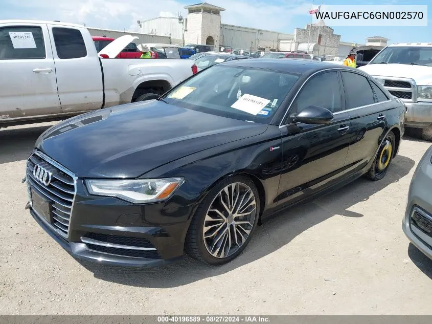 WAUFGAFC6GN002570 2016 Audi A6 3.0T Premium Plus