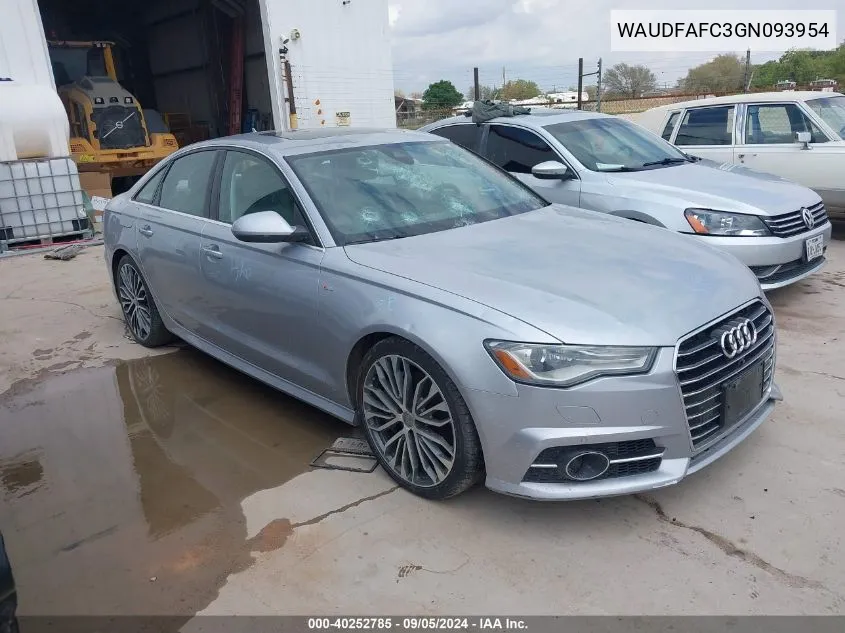 2016 Audi A6 2.0T Premium Plus VIN: WAUDFAFC3GN093954 Lot: 40252785