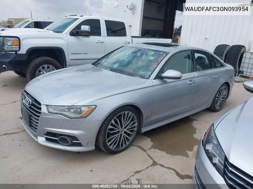 2016 Audi A6 2.0T Premium Plus VIN: WAUDFAFC3GN093954 Lot: 40252785