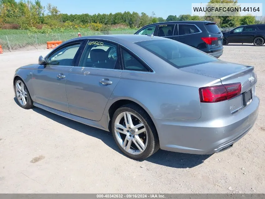 2016 Audi A6 2.0T Premium Plus VIN: WAUGFAFC4GN144164 Lot: 40342632