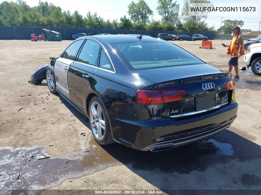 2016 Audi A6 3.0T Premium Plus VIN: WAUFGAFC0GN115673 Lot: 40360902