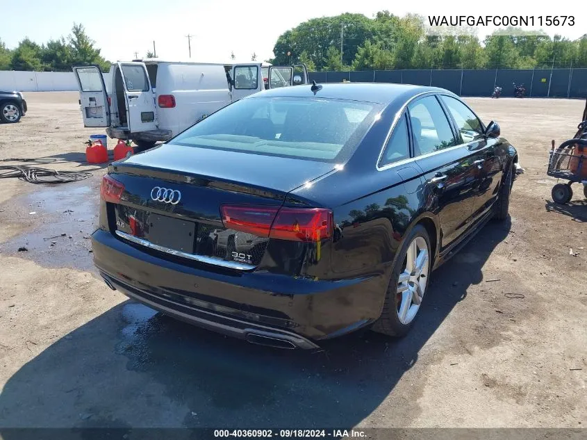 2016 Audi A6 3.0T Premium Plus VIN: WAUFGAFC0GN115673 Lot: 40360902