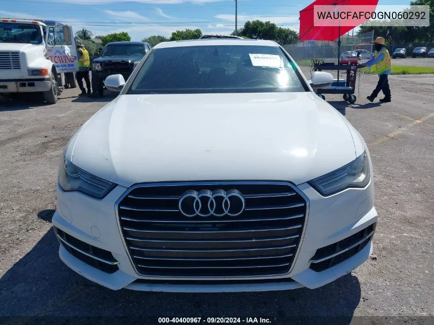 WAUCFAFC0GN060292 2016 Audi A6 2.0T Premium