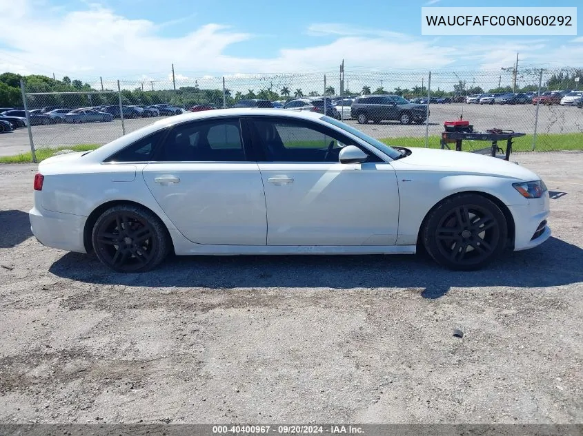 WAUCFAFC0GN060292 2016 Audi A6 2.0T Premium