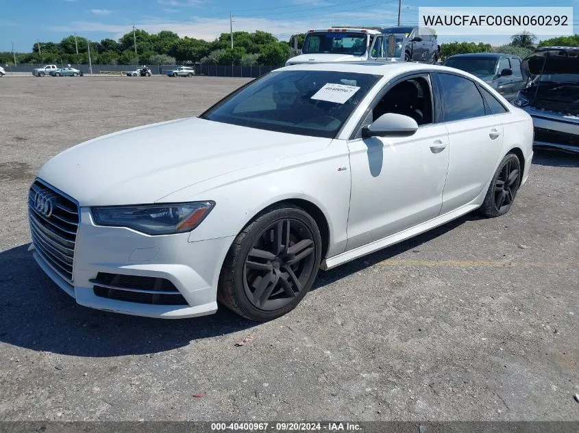 WAUCFAFC0GN060292 2016 Audi A6 2.0T Premium