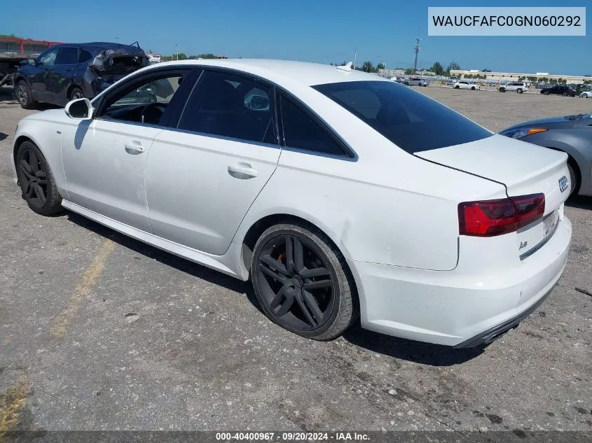 WAUCFAFC0GN060292 2016 Audi A6 2.0T Premium