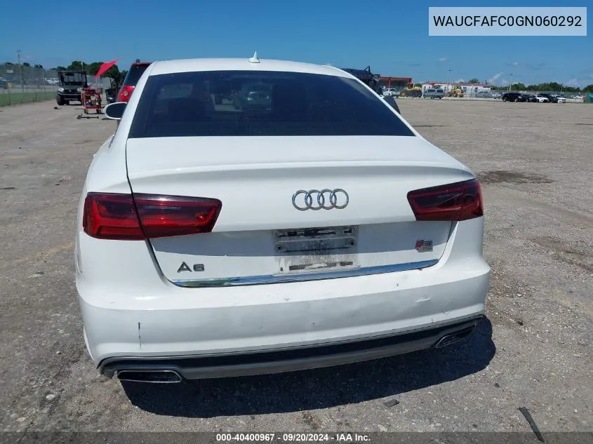 WAUCFAFC0GN060292 2016 Audi A6 2.0T Premium