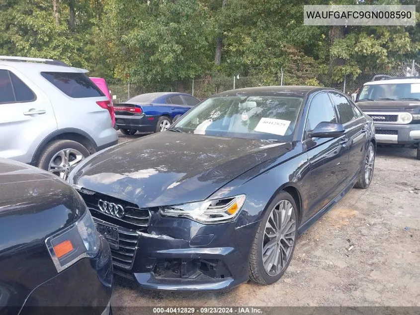 2016 Audi A6 3.0T Premium Plus VIN: WAUFGAFC9GN008590 Lot: 40412829