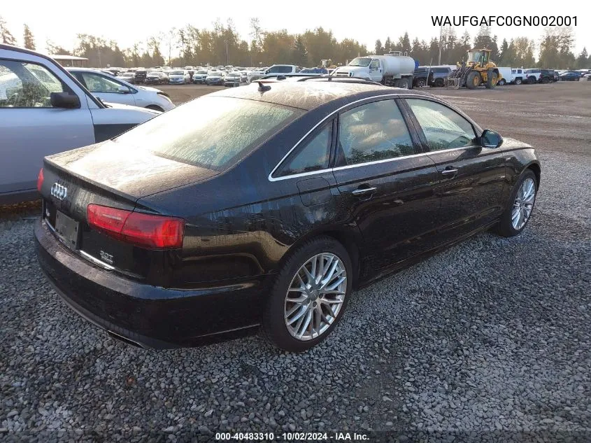 WAUFGAFC0GN002001 2016 Audi A6 3.0T Premium Plus