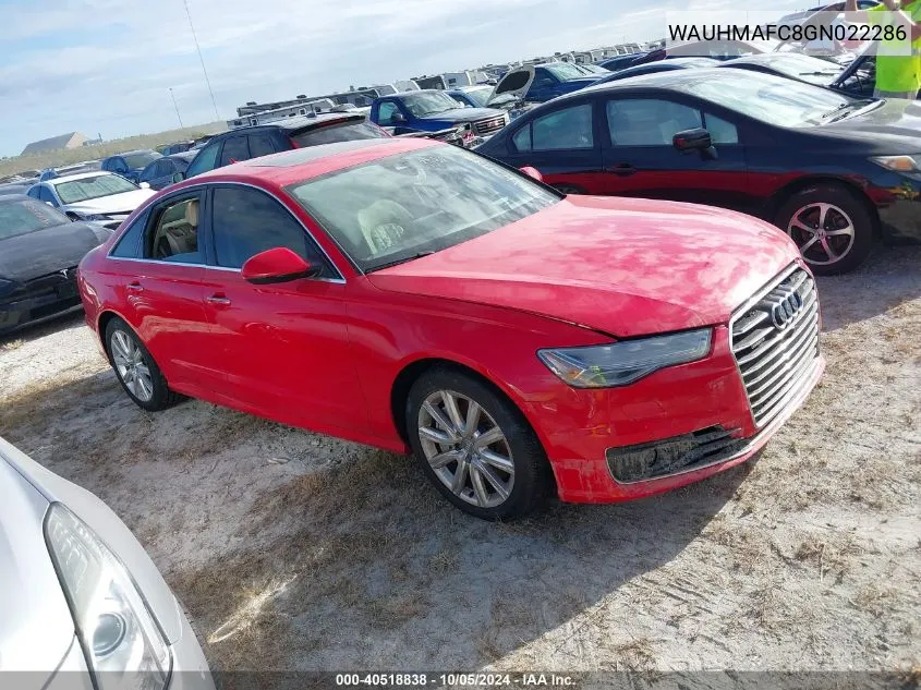 2016 Audi A6 Prestige VIN: WAUHMAFC8GN022286 Lot: 40518838