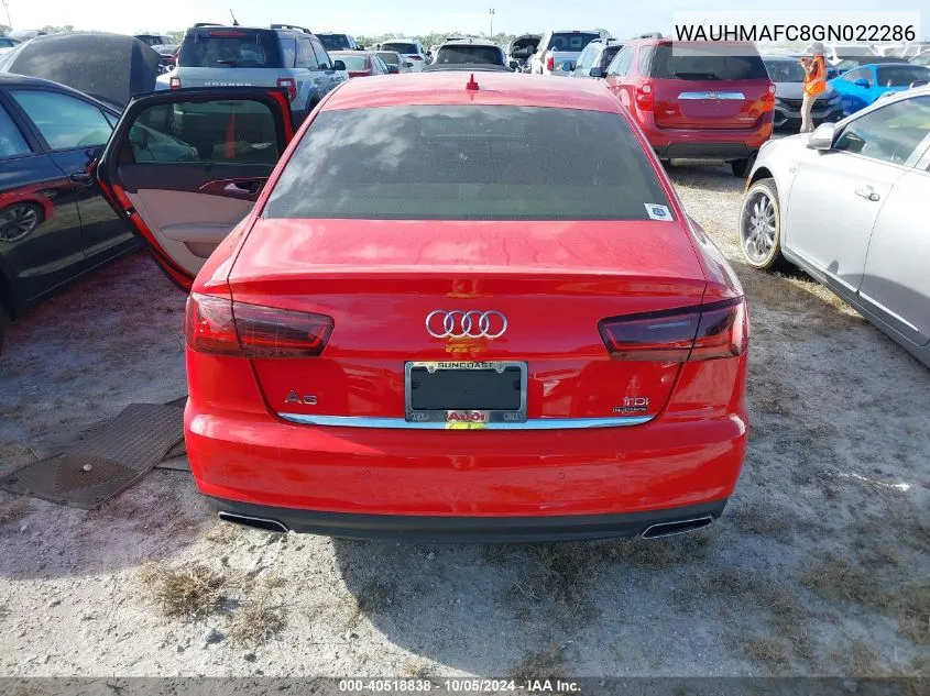 2016 Audi A6 Prestige VIN: WAUHMAFC8GN022286 Lot: 40518838