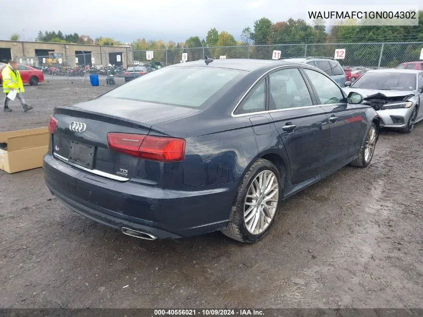 2016 Audi A6 3.0 Tdi Premium Plus VIN: WAUFMAFC1GN004302 Lot: 40556021