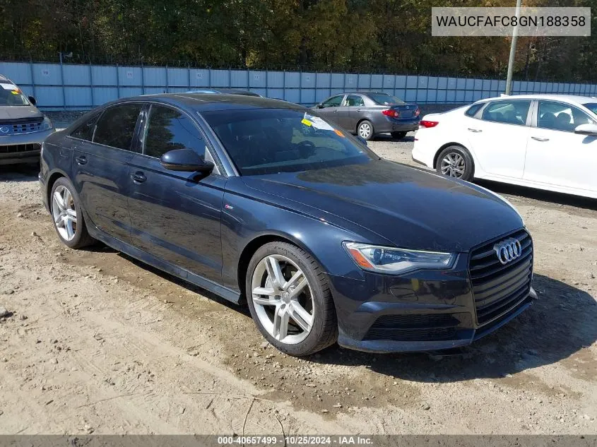 2016 Audi A6 2.0T Premium VIN: WAUCFAFC8GN188358 Lot: 40657499