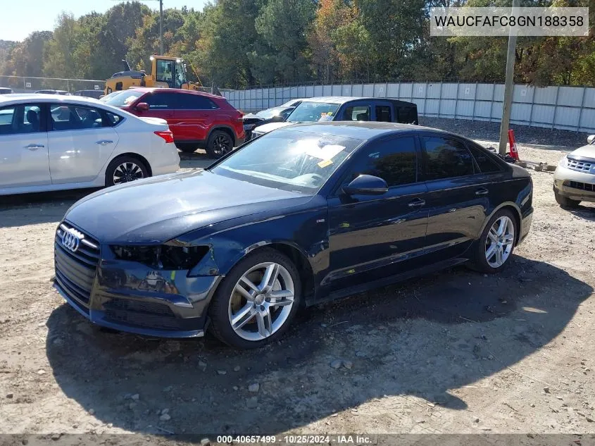 2016 Audi A6 2.0T Premium VIN: WAUCFAFC8GN188358 Lot: 40657499