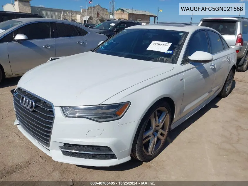 2016 Audi A6 2.0T Premium Plus VIN: WAUGFAFC5GN021568 Lot: 40705405