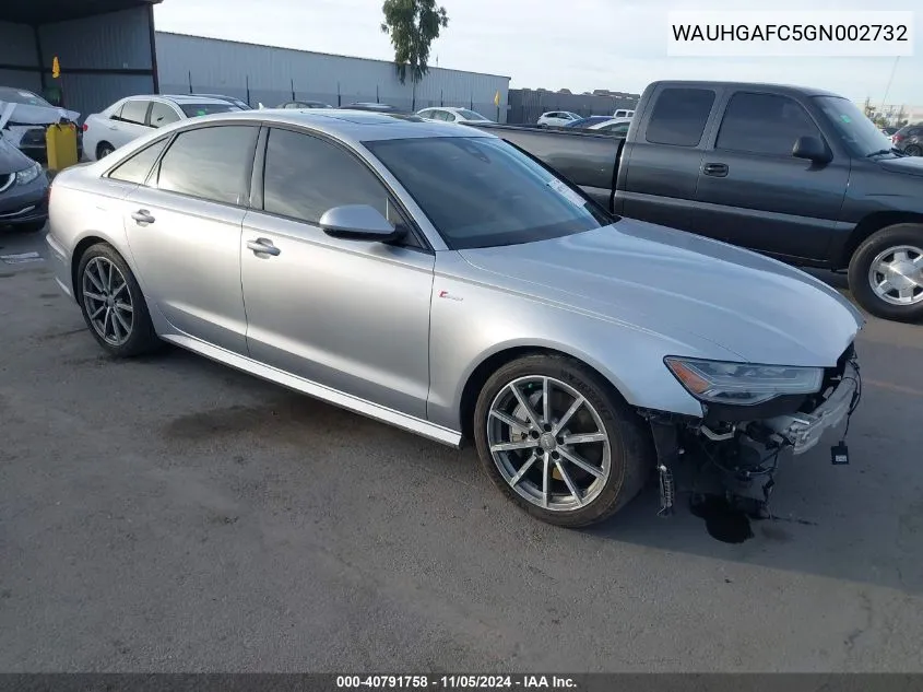 2016 Audi A6 3.0T Premium Plus VIN: WAUHGAFC5GN002732 Lot: 40791758