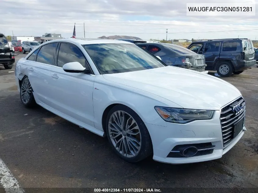 2016 Audi A6 2.0T Premium Plus VIN: WAUGFAFC3GN051281 Lot: 40812384