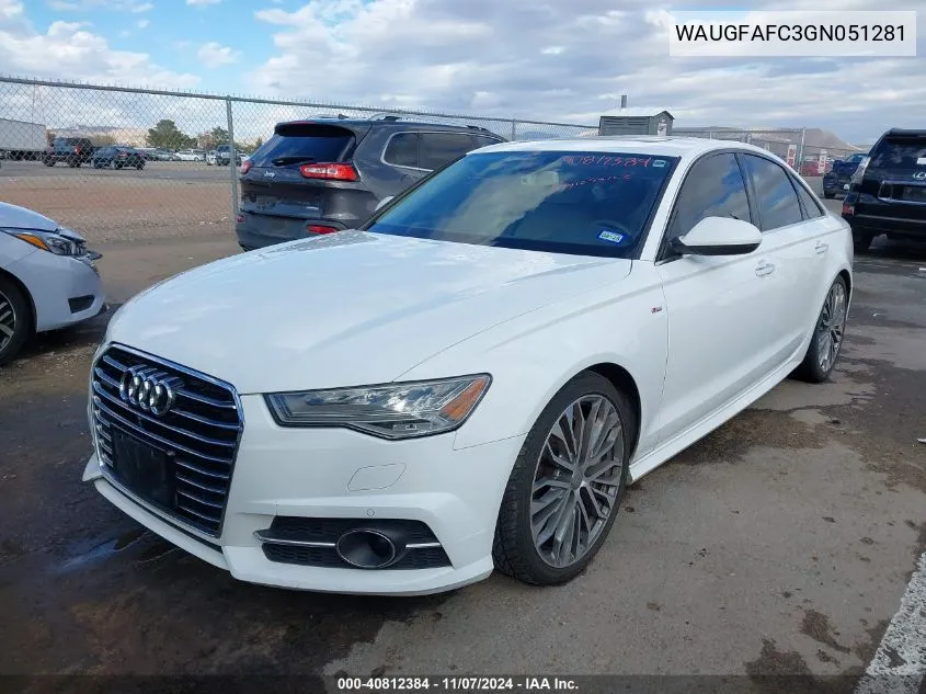 2016 Audi A6 2.0T Premium Plus VIN: WAUGFAFC3GN051281 Lot: 40812384