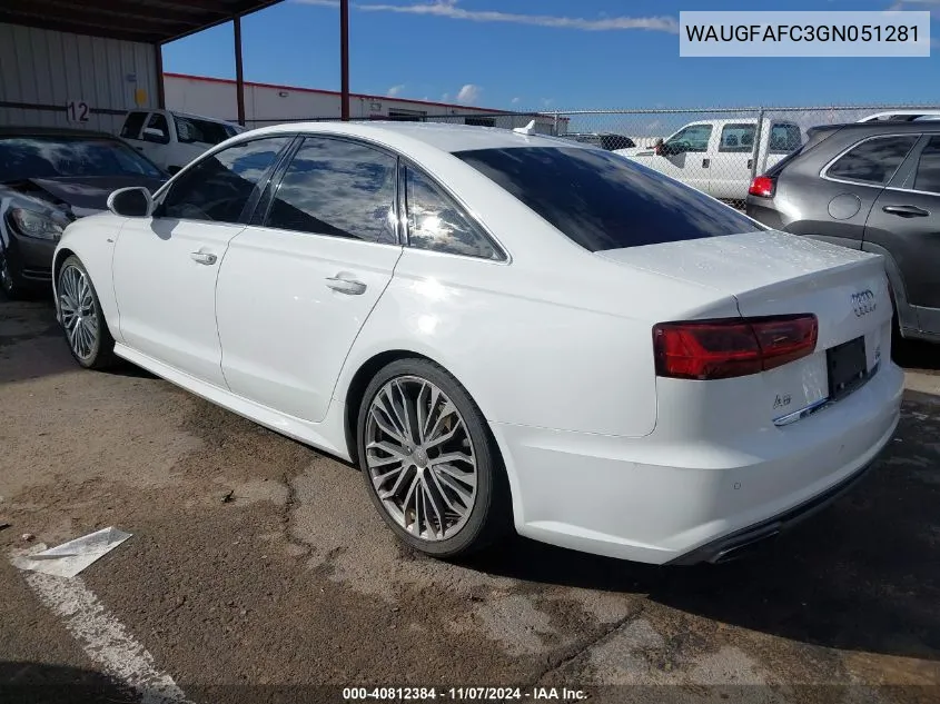 2016 Audi A6 2.0T Premium Plus VIN: WAUGFAFC3GN051281 Lot: 40812384