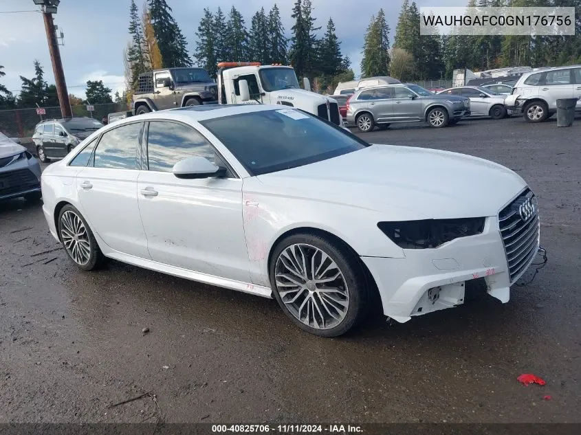 2016 Audi A6 3.0T Premium Plus VIN: WAUHGAFC0GN176756 Lot: 40825706