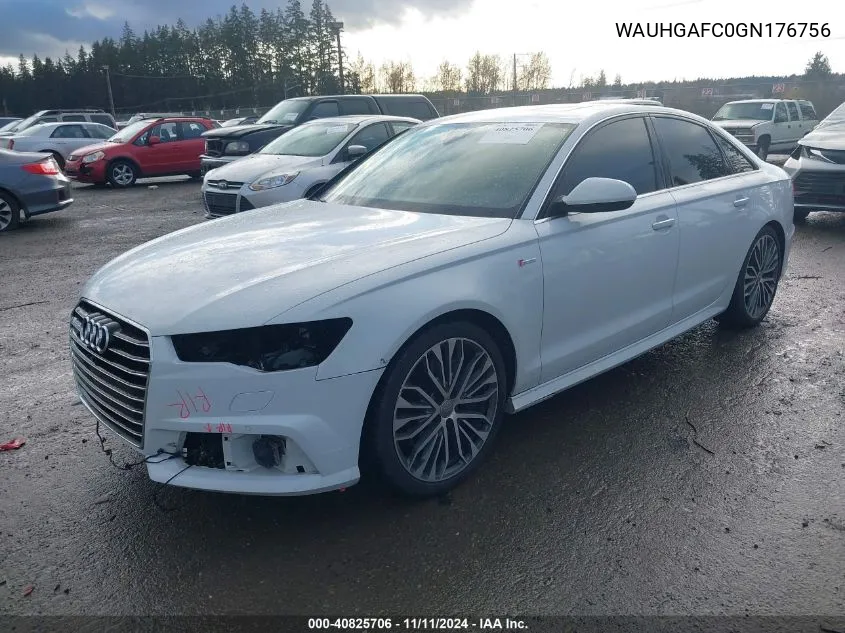 2016 Audi A6 3.0T Premium Plus VIN: WAUHGAFC0GN176756 Lot: 40825706