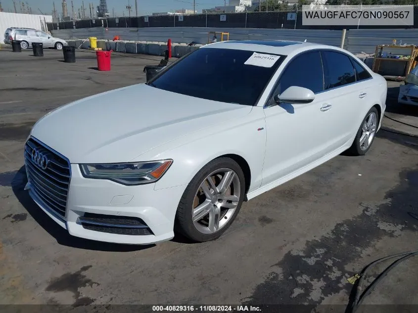 2016 Audi A6 2.0T Premium Plus VIN: WAUGFAFC7GN090567 Lot: 40829316