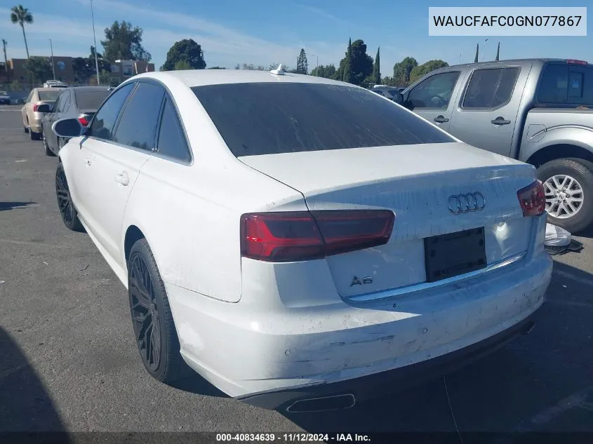 WAUCFAFC0GN077867 2016 Audi A6 2.0T Premium