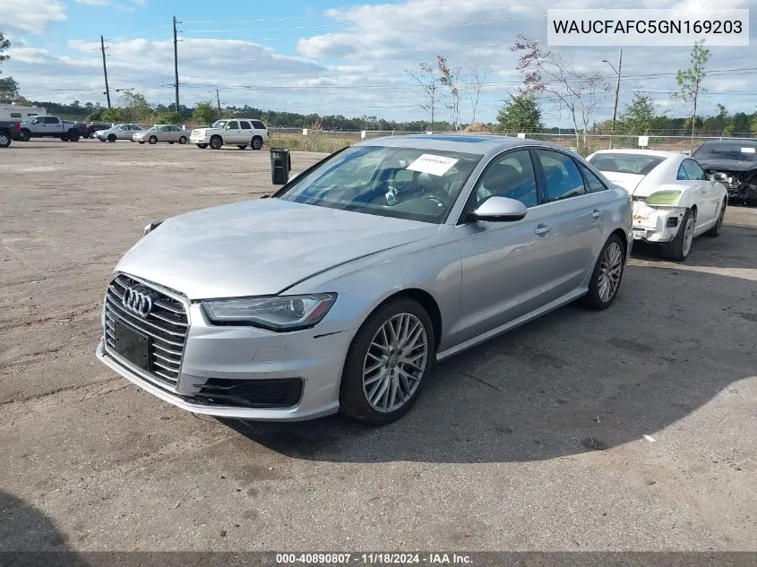 2016 Audi A6 2.0T Premium VIN: WAUCFAFC5GN169203 Lot: 40890807